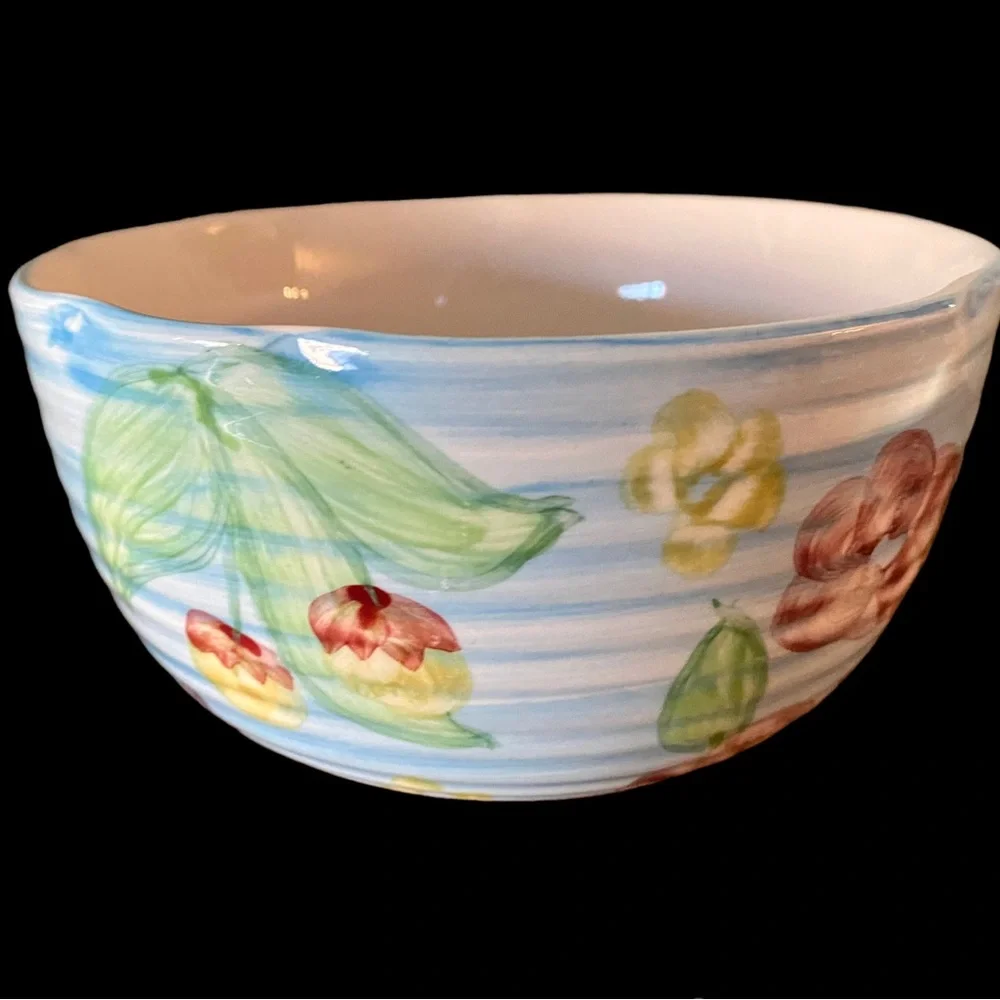 Adorable Painted Ceramic Serving Bowl